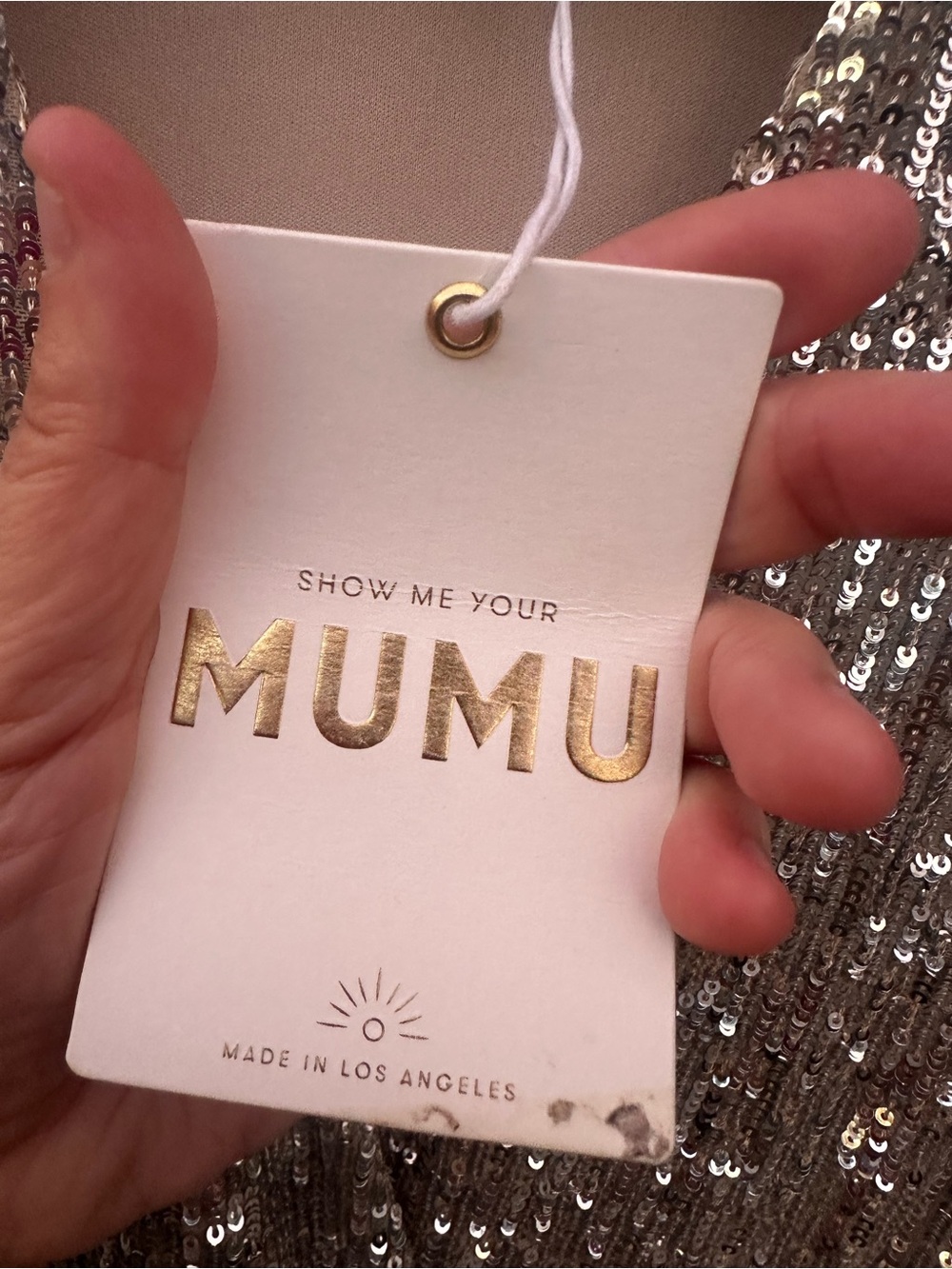 Show Me Your MuMu Silver Sequin Mini Dress - Picture 4 of 9